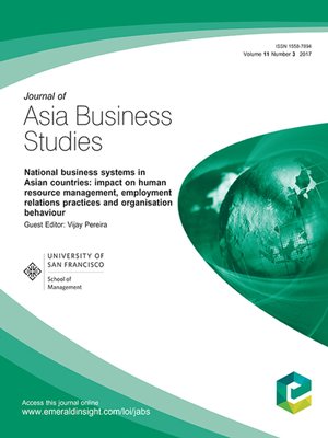 cover image of Journal of Asia Business Studies, Volume 11, Number 3